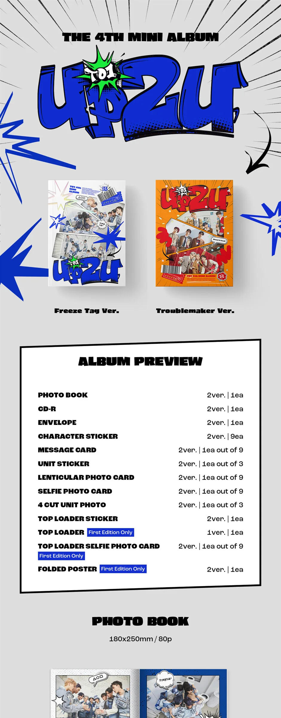 TO1 – 4th Mini Album: UP2U (Random) Detail