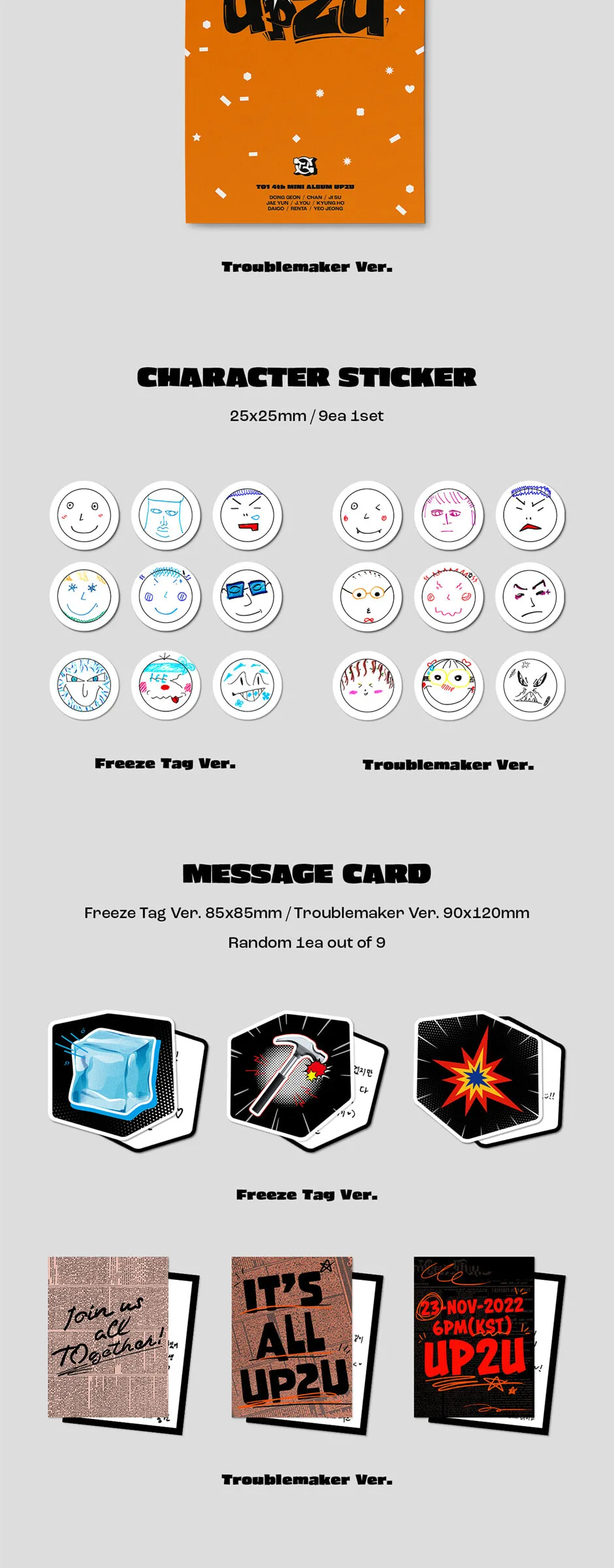 TO1 – 4th Mini Album: UP2U (Random) Detail