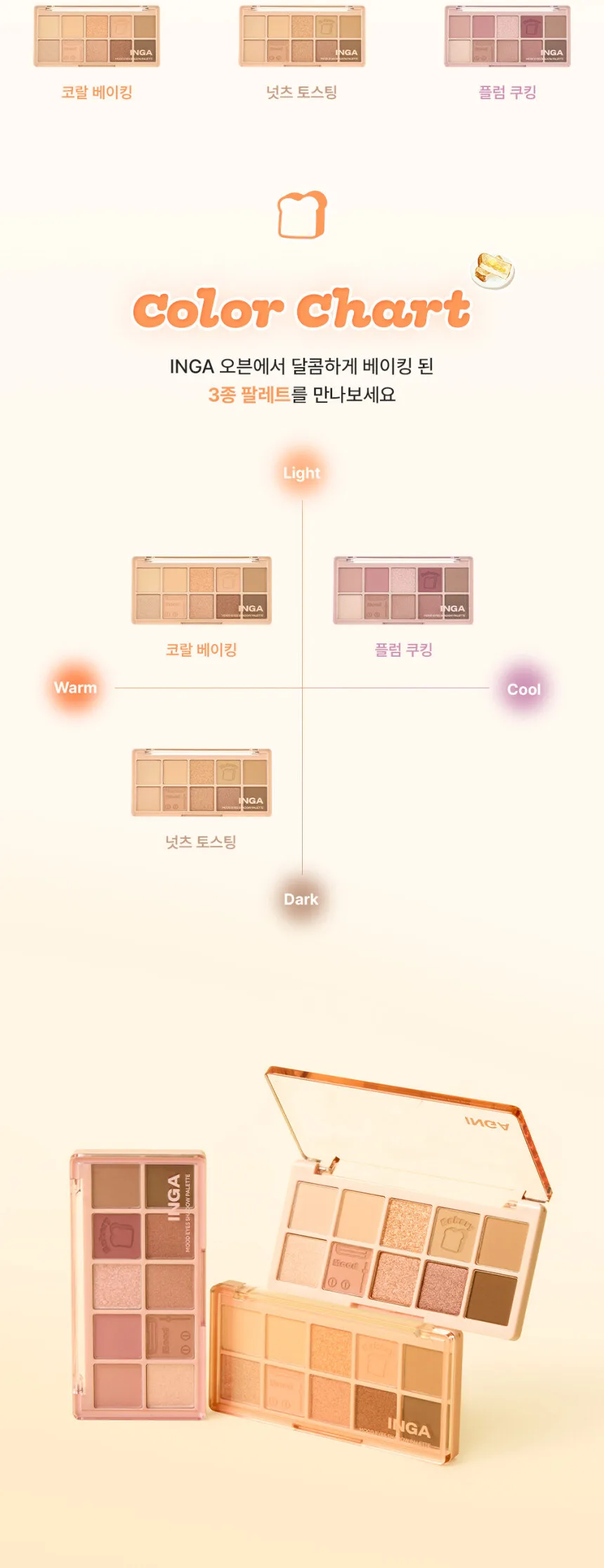 INGA Mood Eyes Shadow Palette Detail