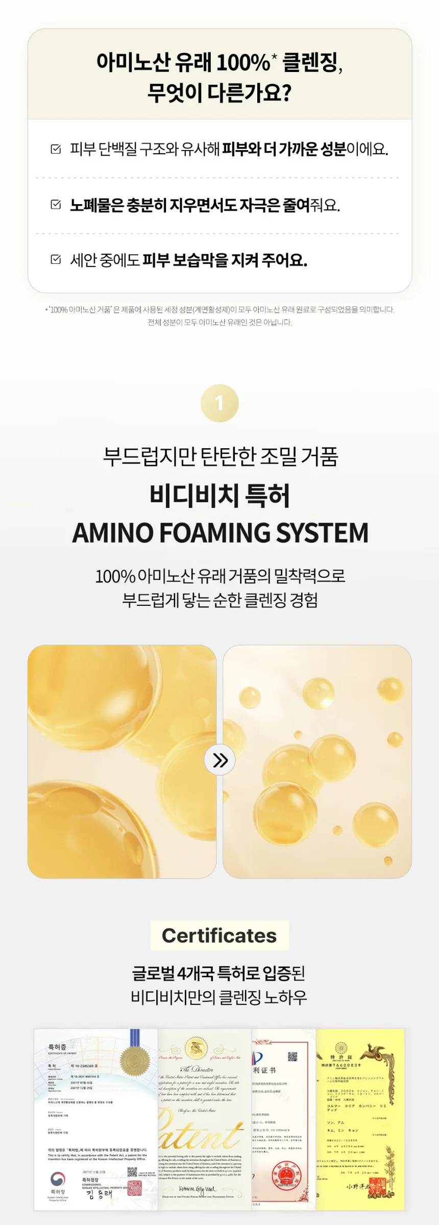 VIDIVICI Clear Mild Amino Cleansing Foam 120ml Detail