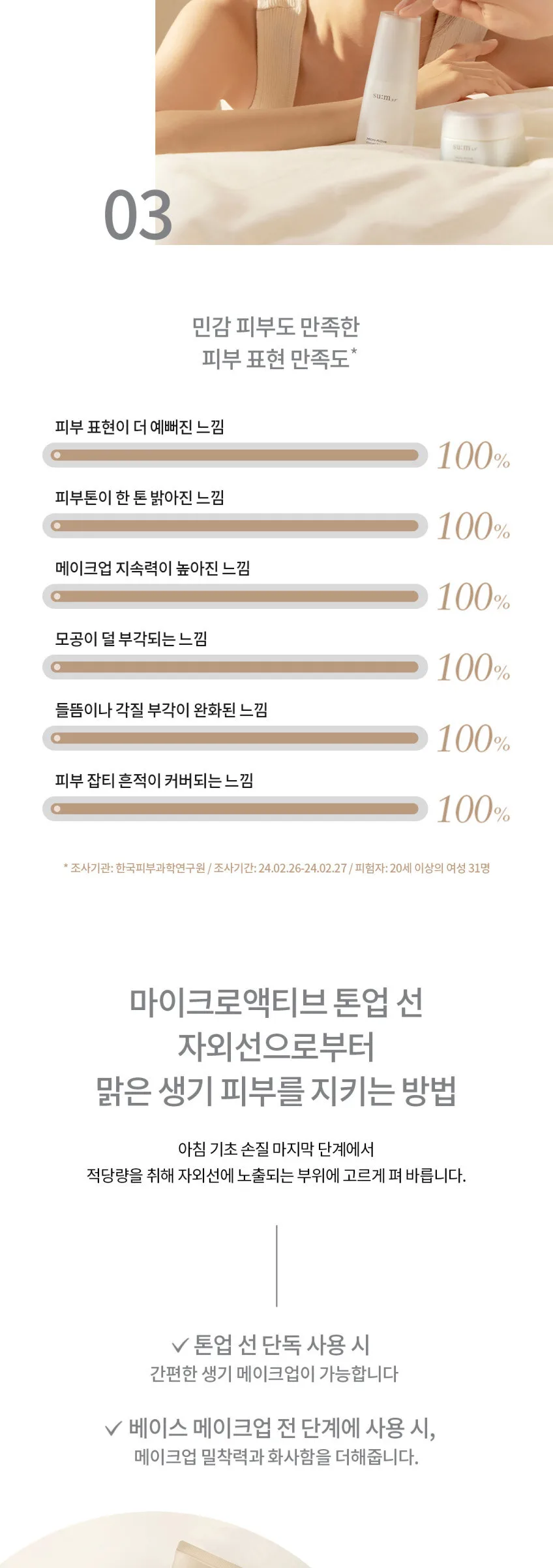 SU:M37 Micro-Active Tone Up Sun SPF50+ PA+++ 50ml Detail