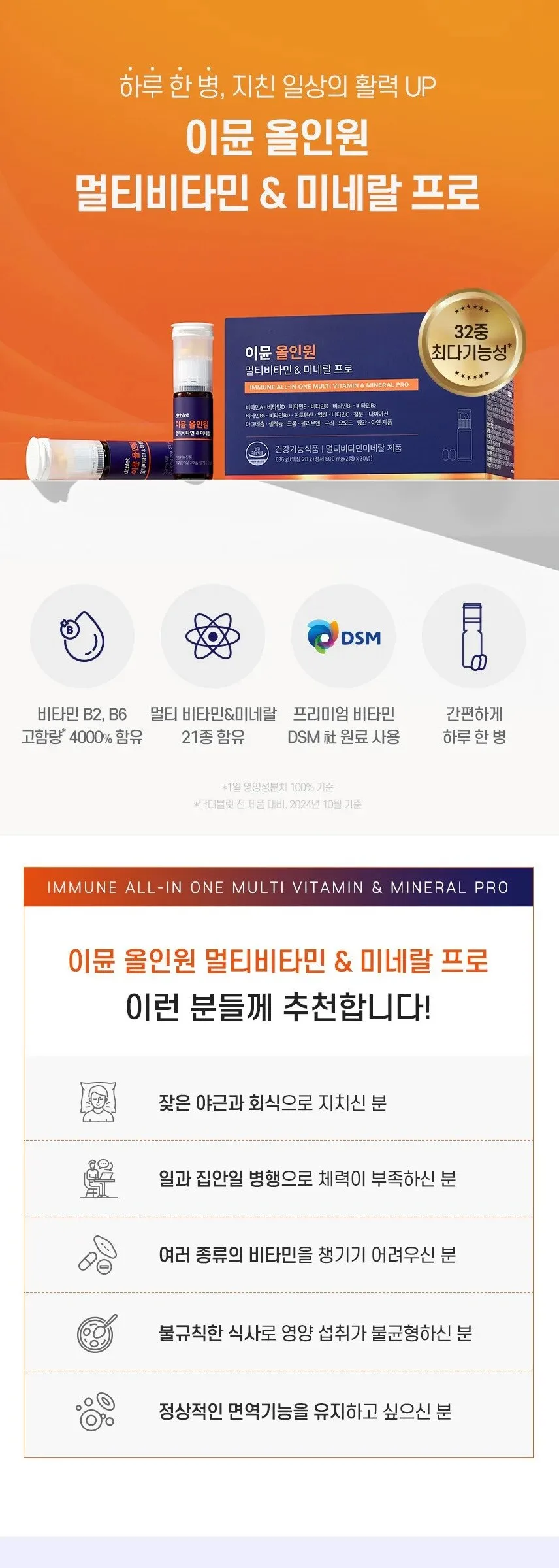 Dr.blet Immune All-in-One Multivitamin & Mineral Pro 30 Servings Detail