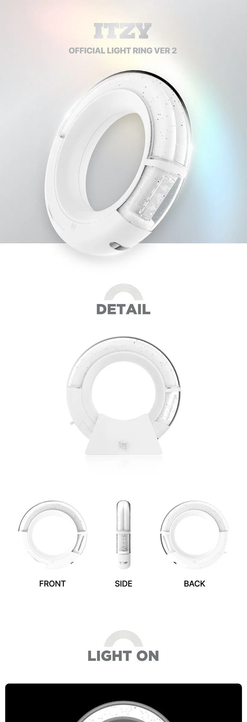 ITZY Official Light Ring Ver 2 Detail