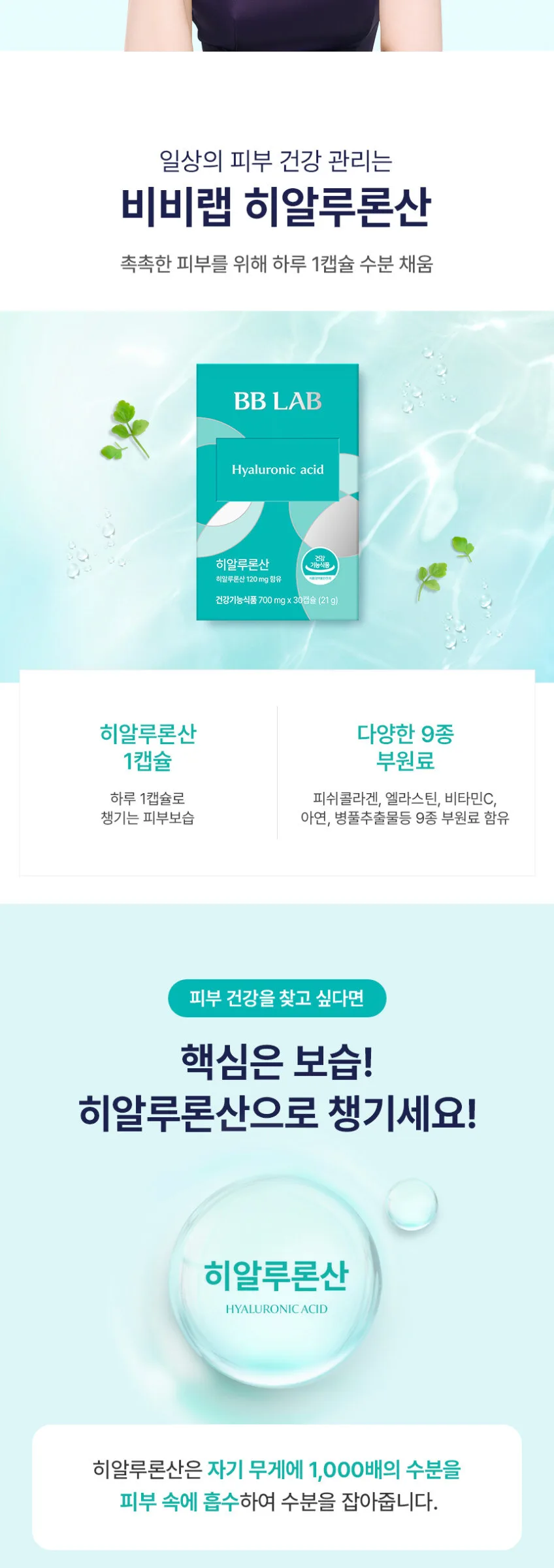 BB LAB Hyaluronic Acid 30 Capsules 21g Detail