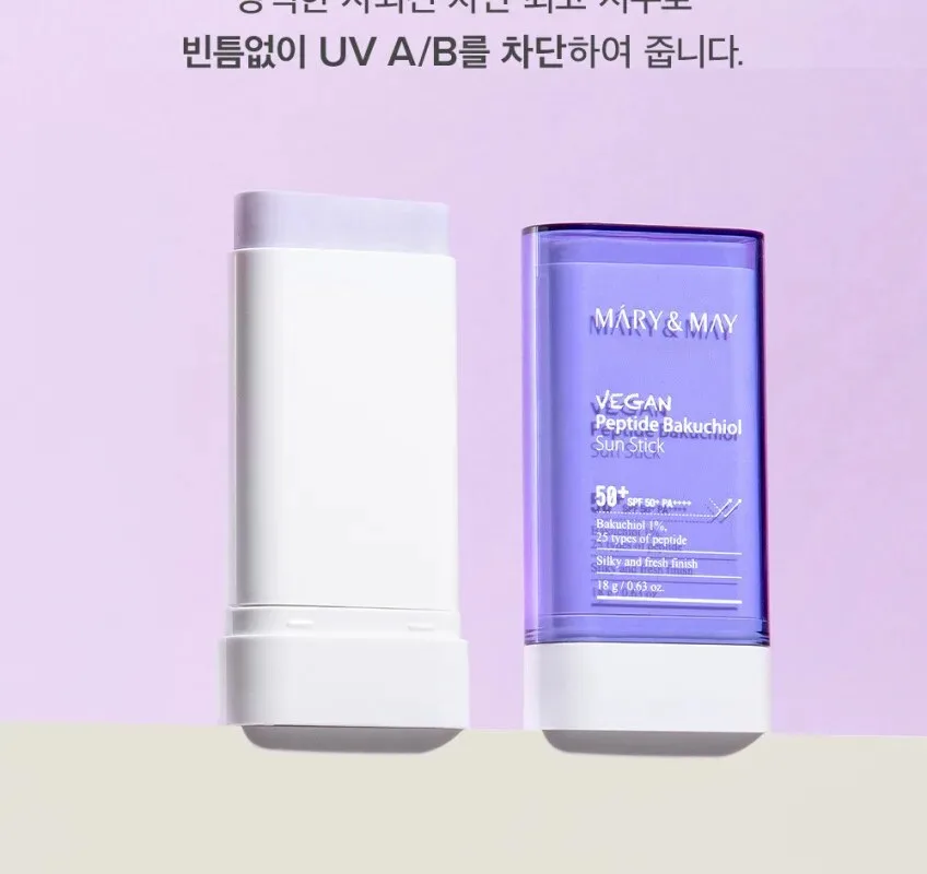 Mary&May Vegan Peptide Bakuchiol Sun Stick 50+ PA++++ 18g Detail