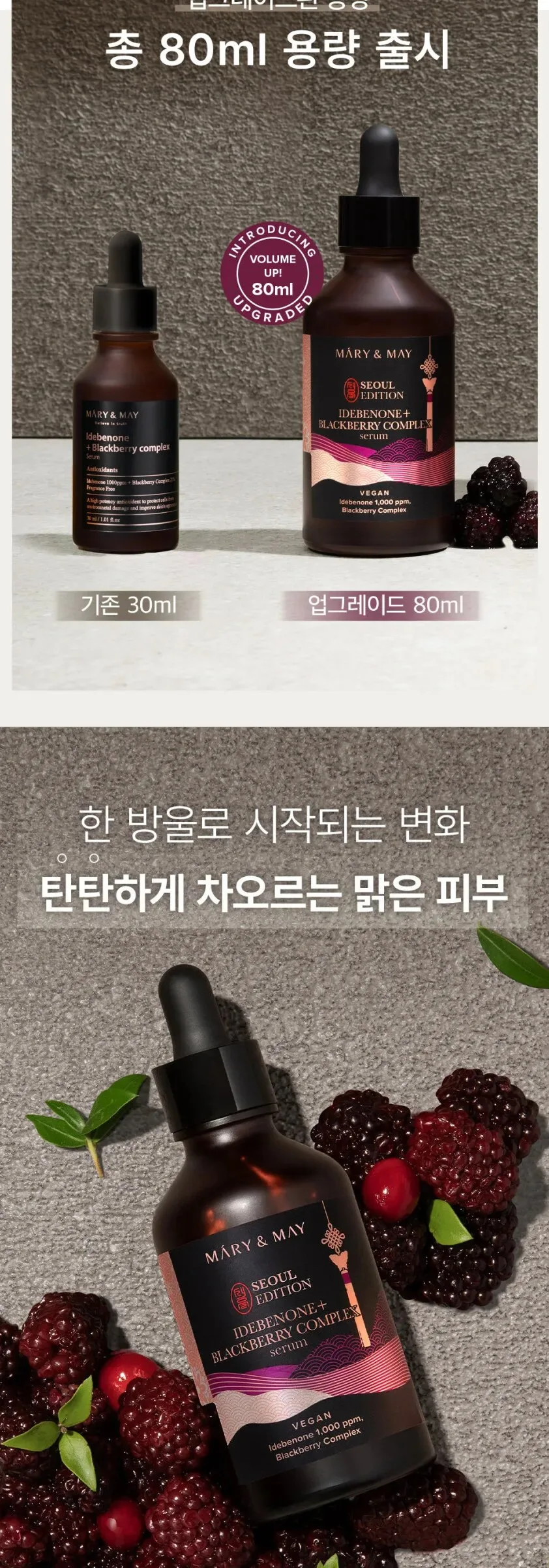 Mary&May Idebenone + Blackberry Complex Serum 80ml Detail