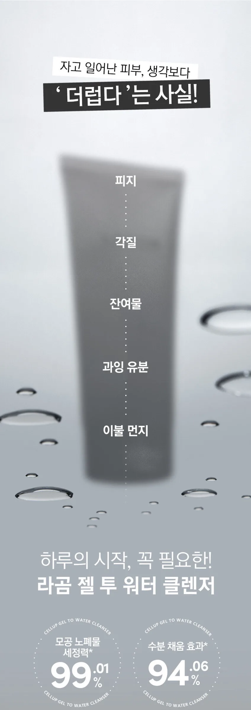 LAGOM Cellup Gel To Water Cleanser 220ml Detail