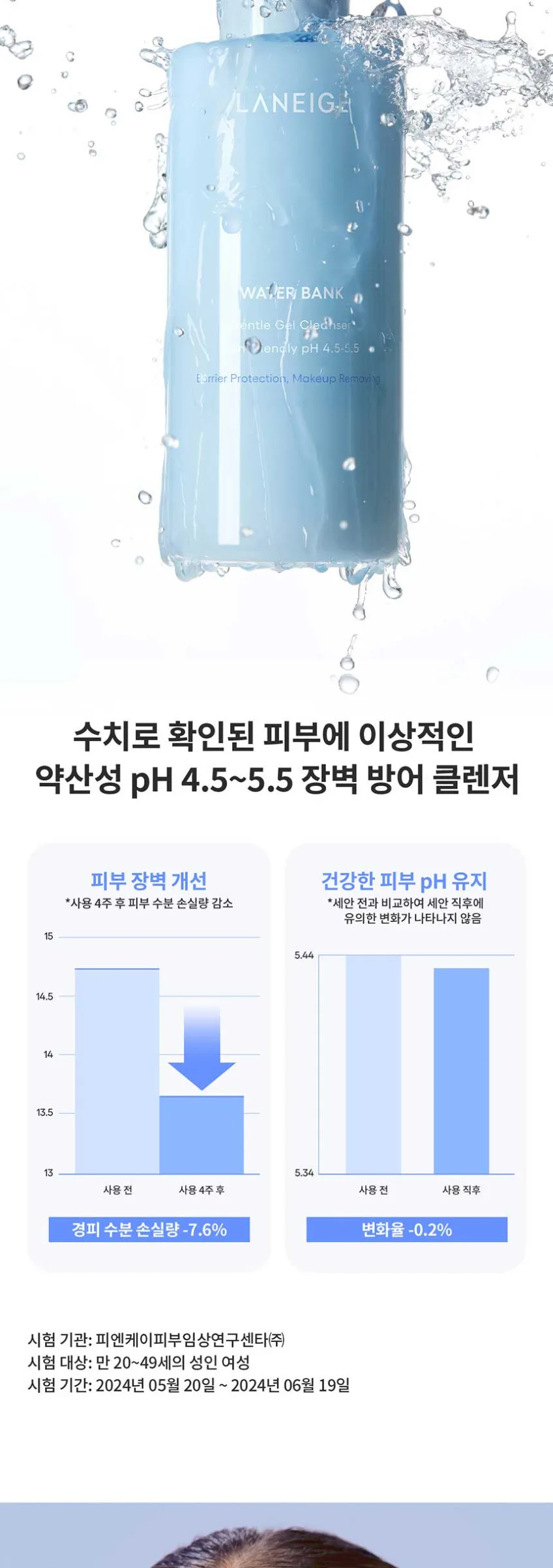 LANEIGE Water Bank Gentle Gel Cleanser 250ml Detail