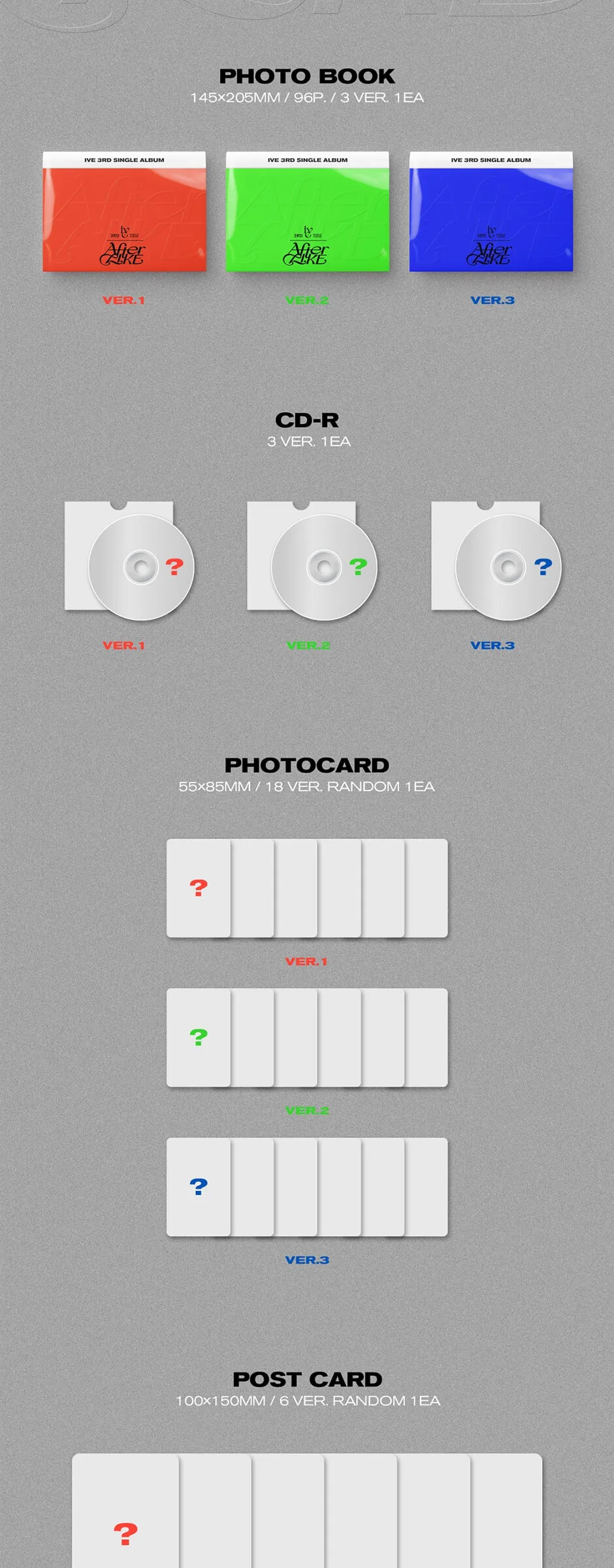 IVE – 3rd Single Album: After Like (Photo Book Ver.) (1 of 3 versions sent randomly) Detail
