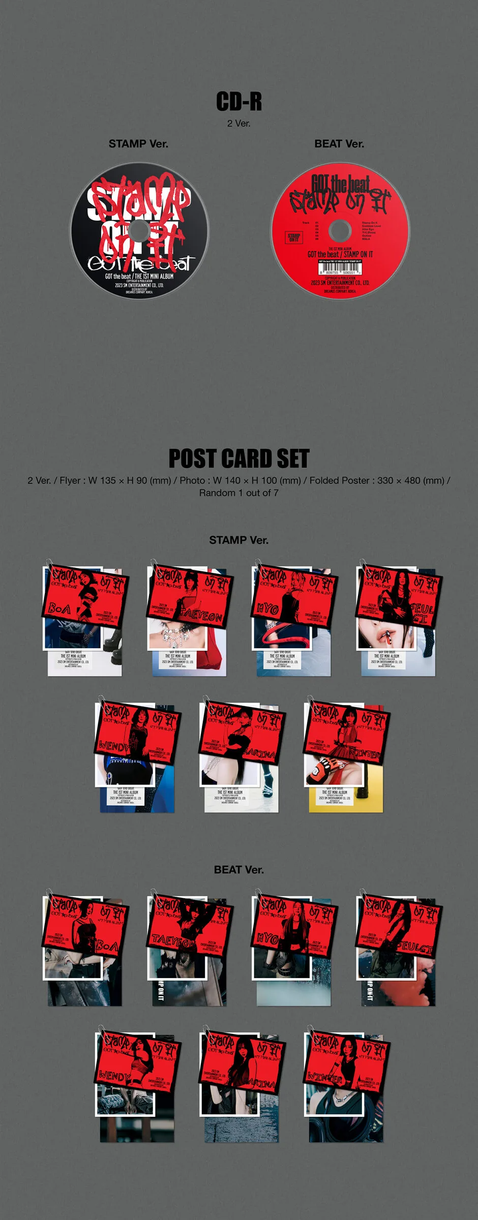 GOT the beat – 1st Mini Album: Stamp On It [1 of 2 types sent randomly] Detail