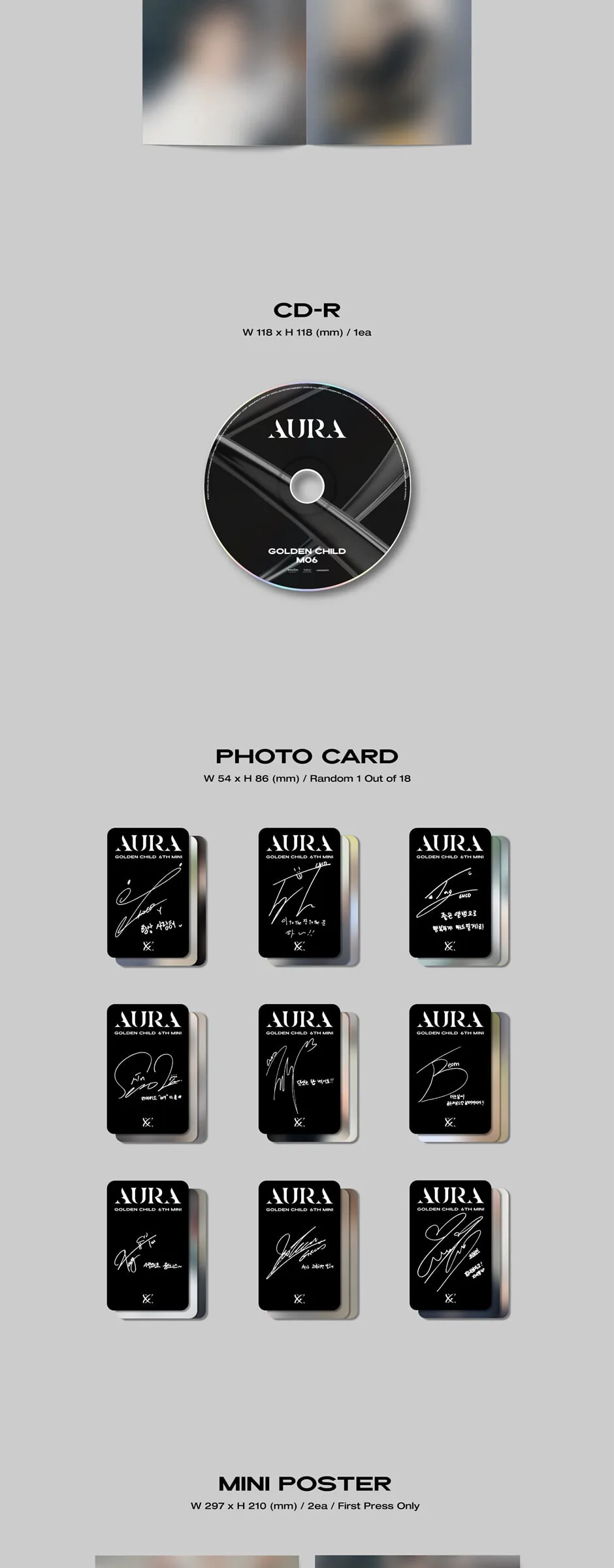 Golden Child – 6th Mini Album: AURA (Compact Ver.) Detail