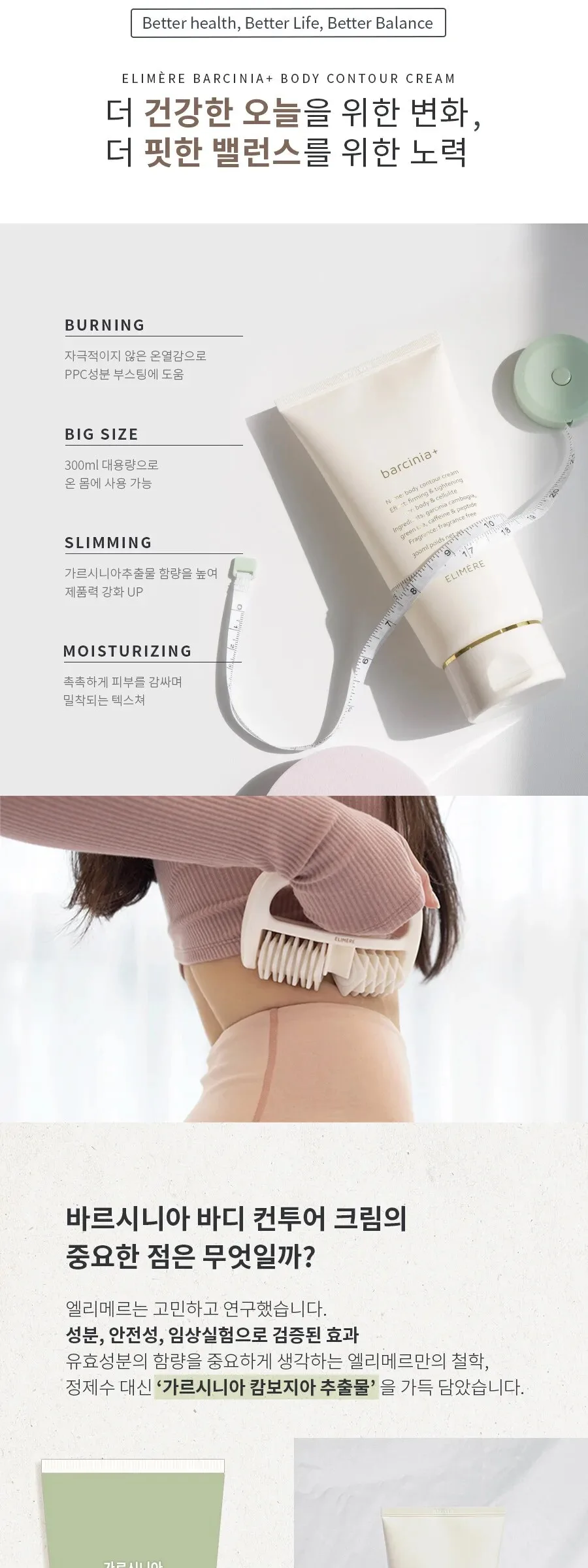 ELIMERE barcinia+ Body Control Cellulite Cream 300ml Detail