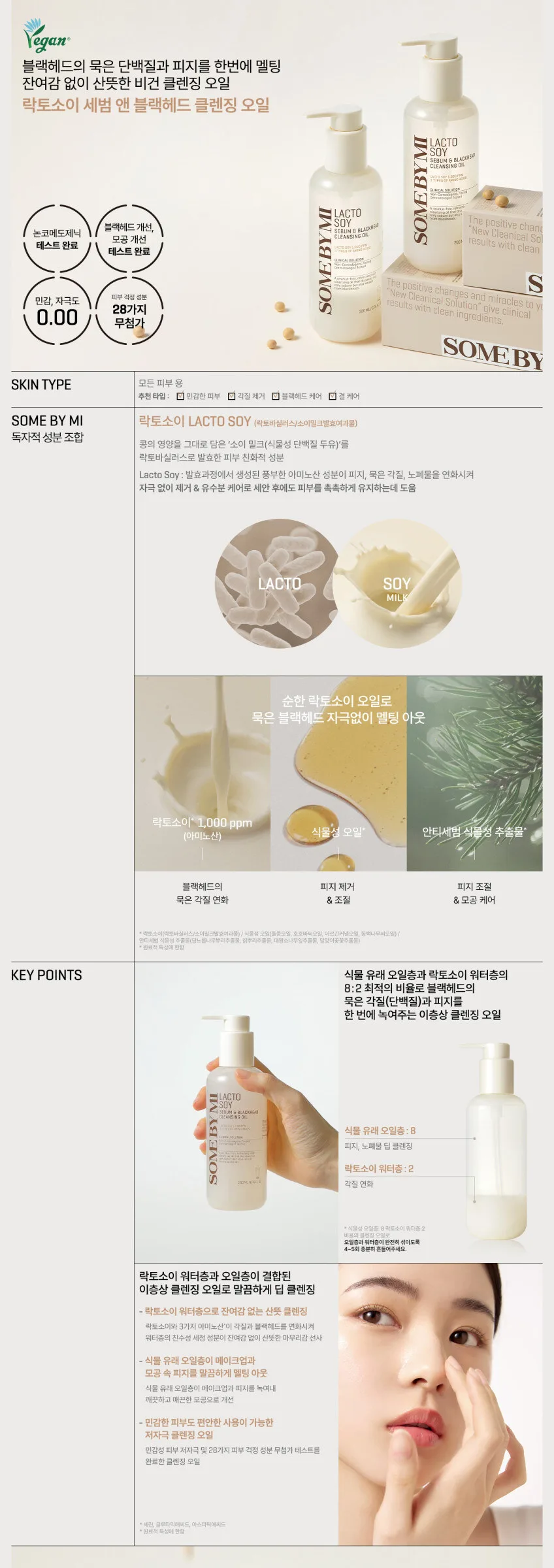 SOME BY MI Lacto Soy Sebum and Blackhead Cleansing Oil 200ml Detail