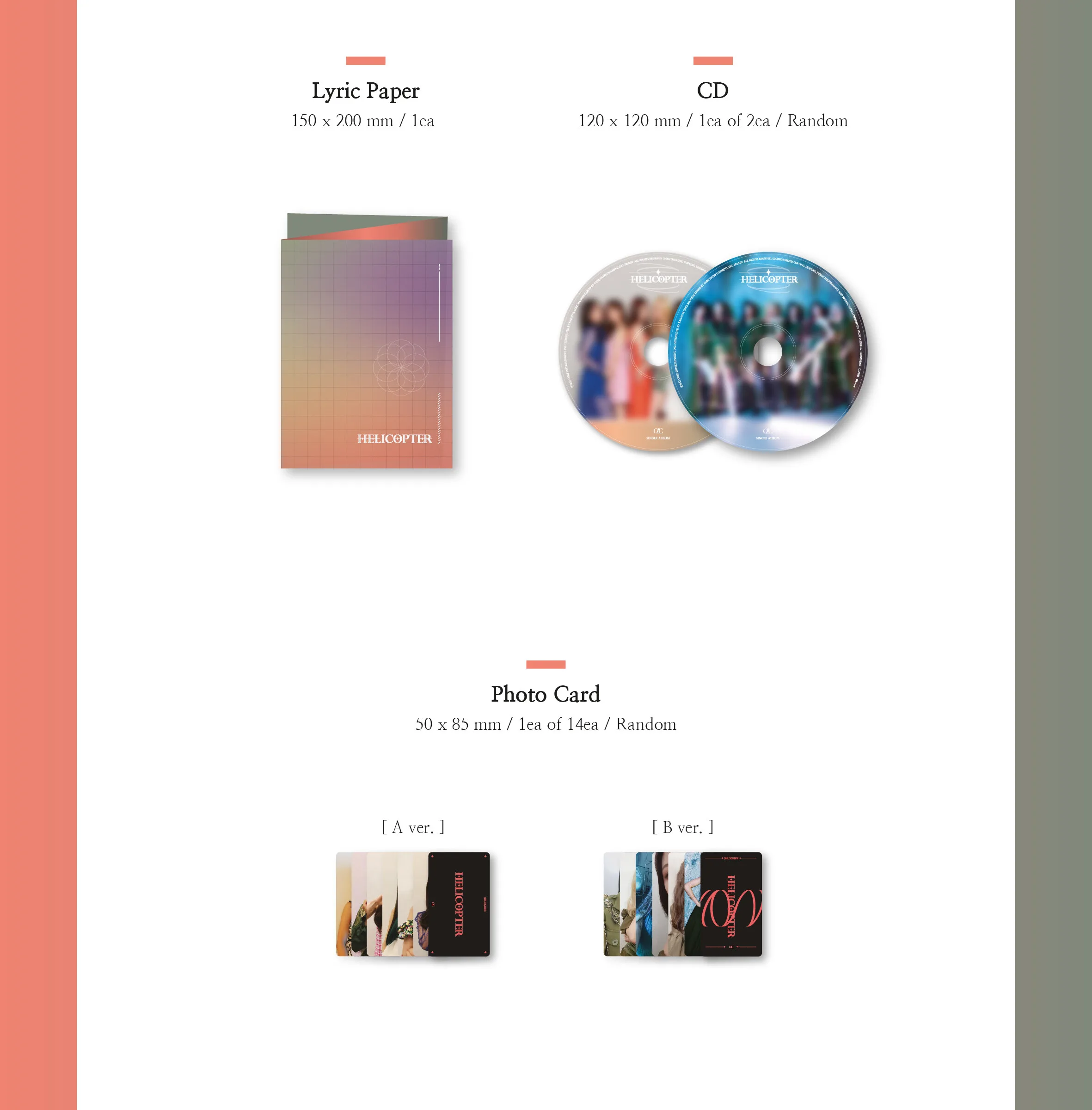 CLC – Single Album: HELICOPTER Detail