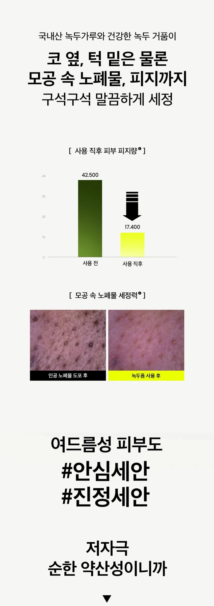 beplain Mung Bean pH Balanced Cleansing Foam 80ml Detail