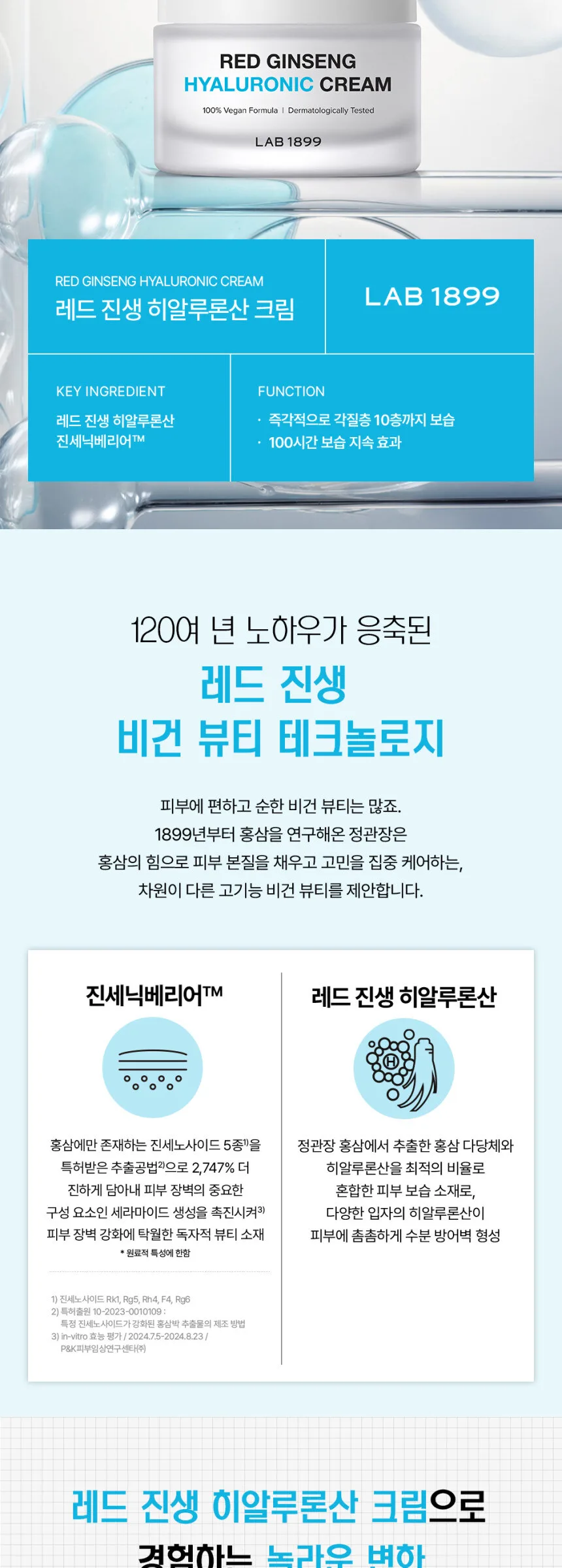 DONGINBI LAB1899 Red Ginseng Hyaluronic Cream 50ml Detail