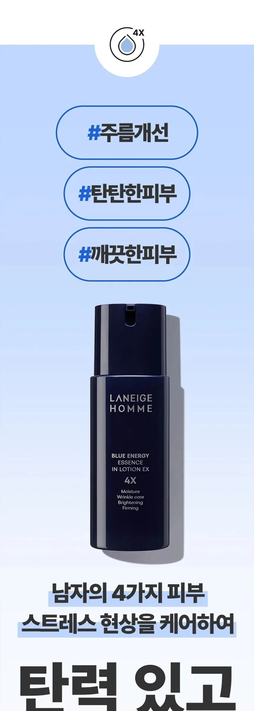 LANEIGE Homme Blue Energy Essence in Lotion EX 125ml Detail