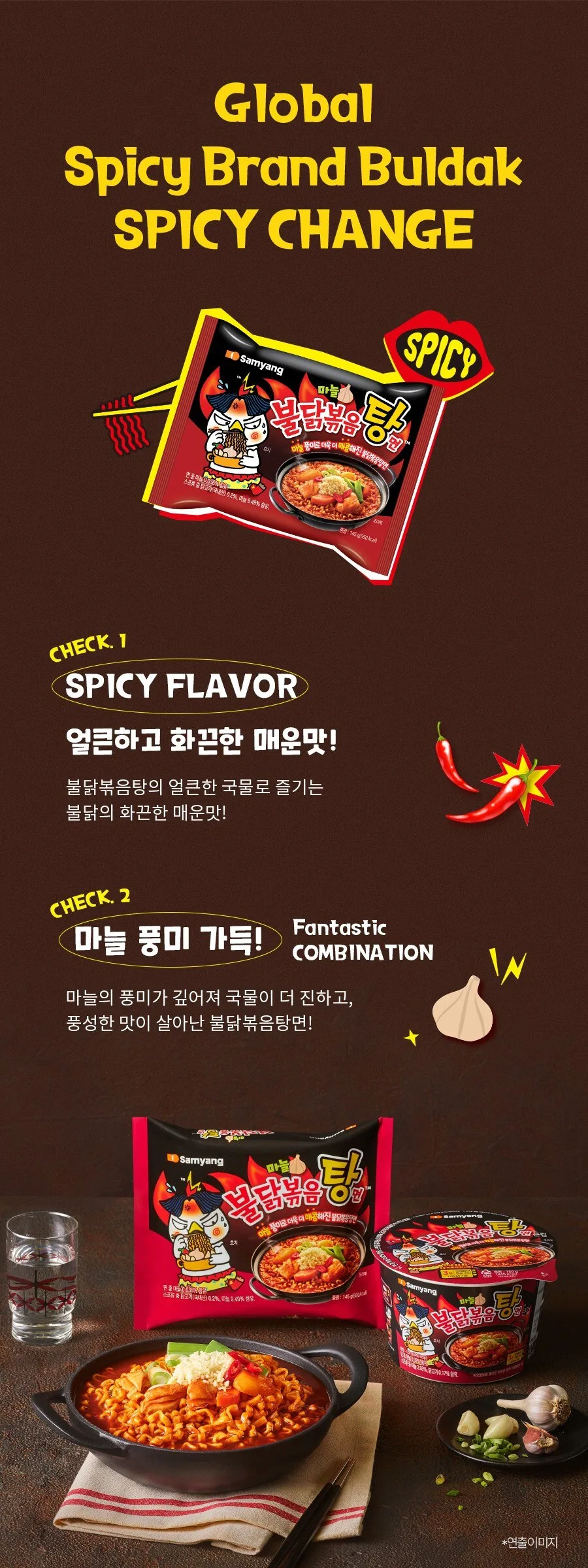 Samyang Buldak Stir-Fried Stew Noodles 145g×4 Packs Detail
