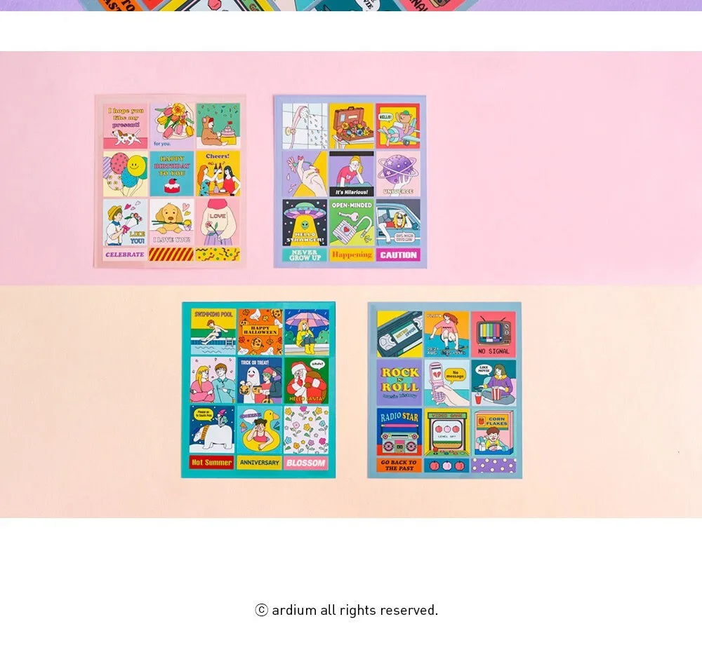 Ardium Square Point Sticker 4 Set Mixed Color 2 Sets Detail