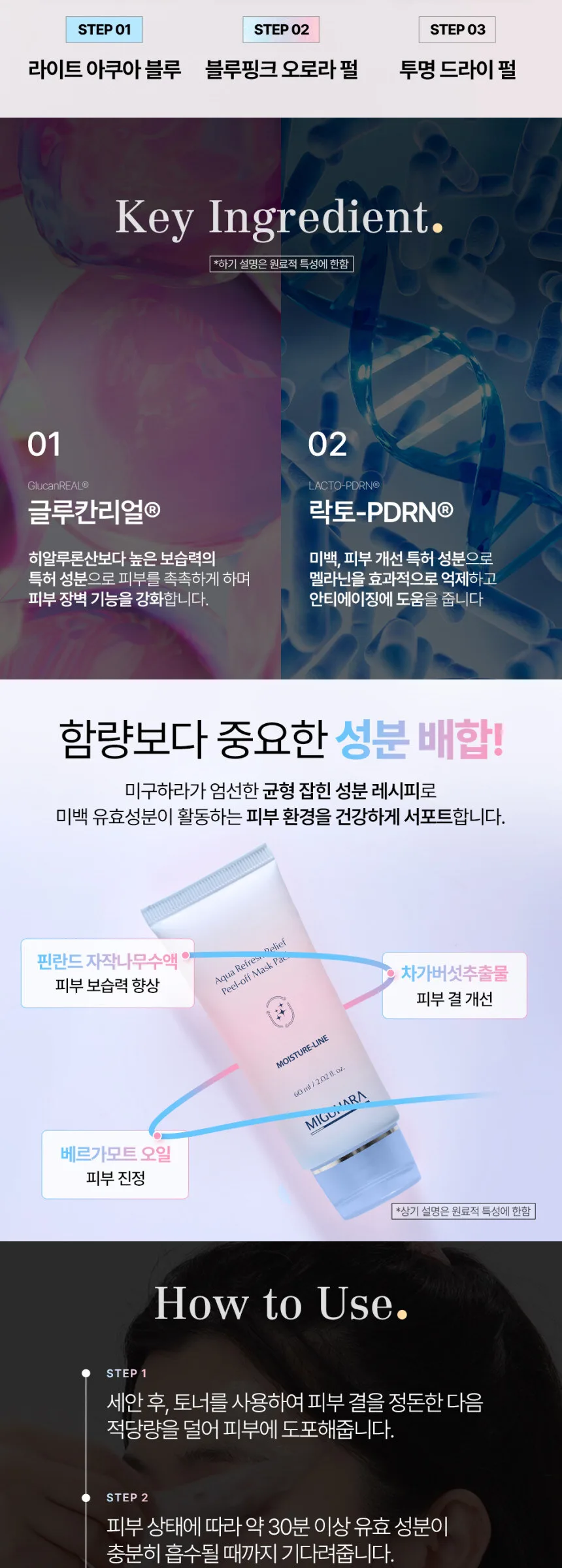 MIGUHARA Aqua Refresh Relief Peel Off Mask Pack 60ml Detail