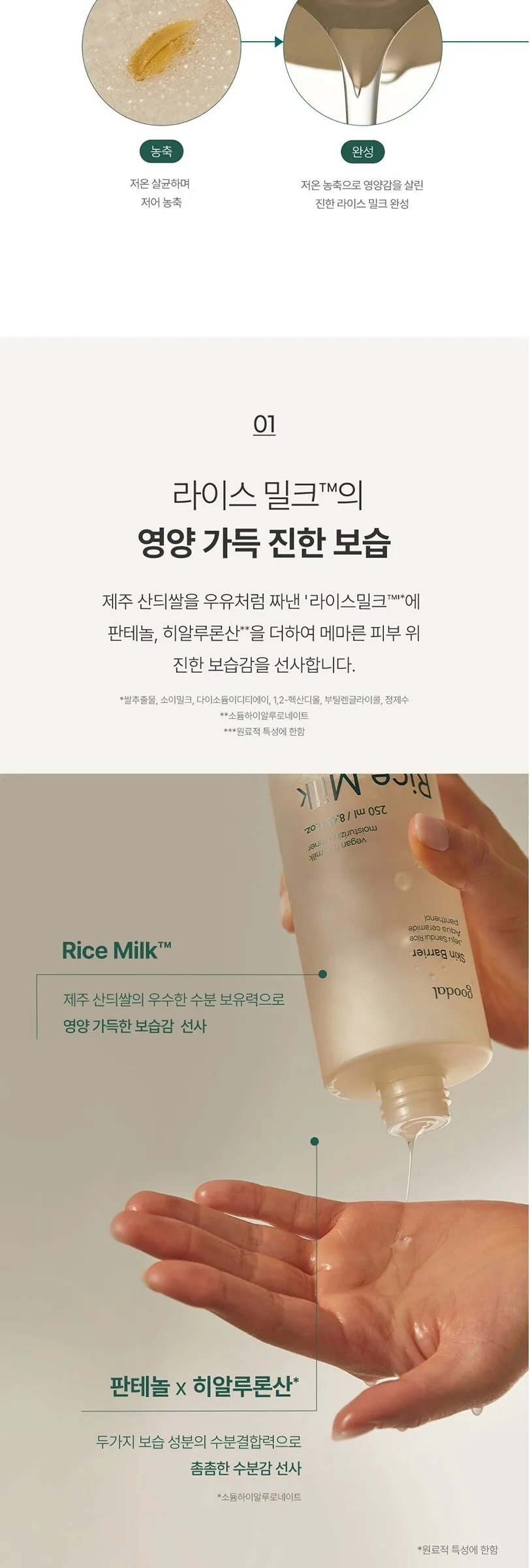 Goodal Vegan Rice Milk Moisturizing Toner 250ml Detail
