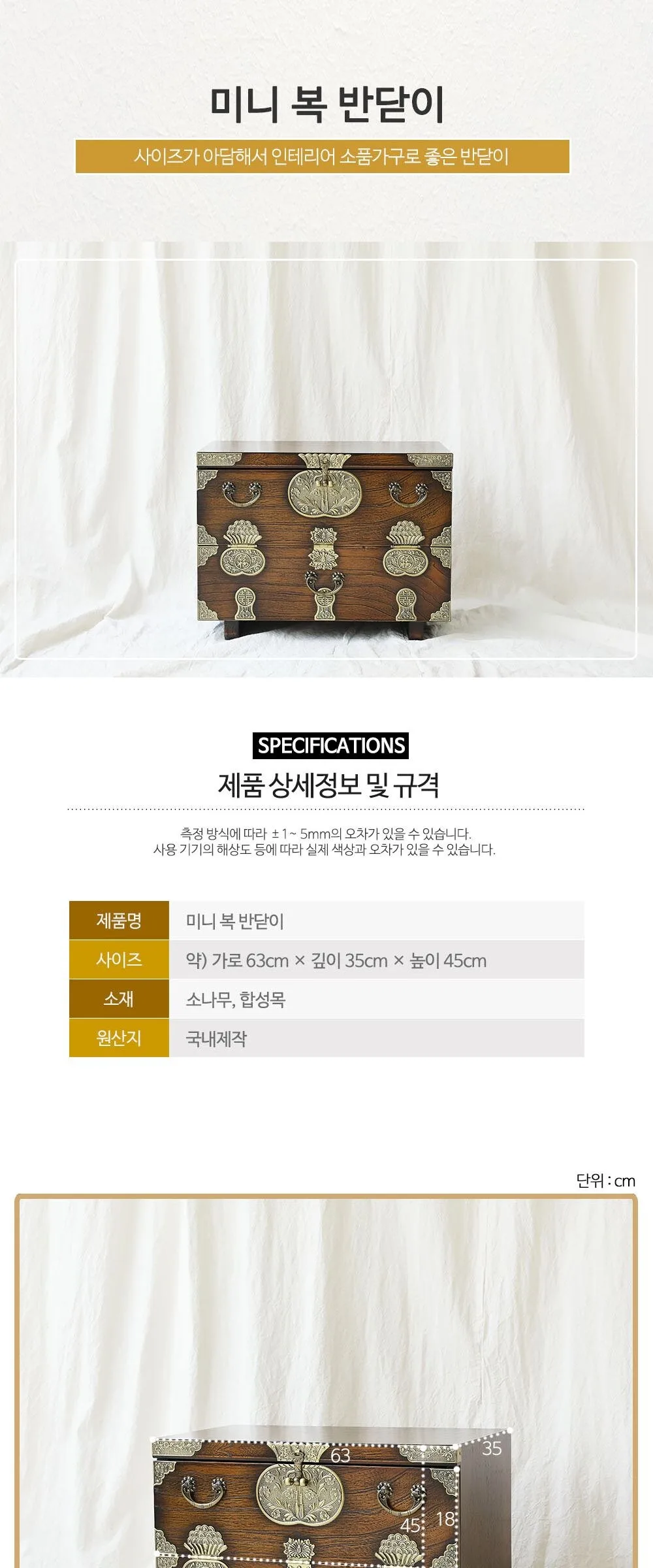 Mini Bok Bandaji – Traditional Korean Blessing Chest Detail
