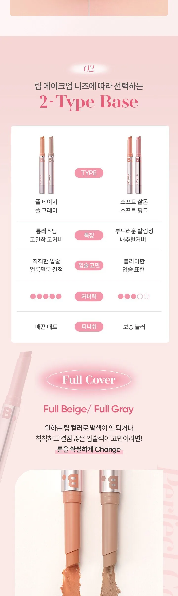 Banila Co. B By Vanilla Cover Lip Base Lipstick, Full Grey, 1pc Detail