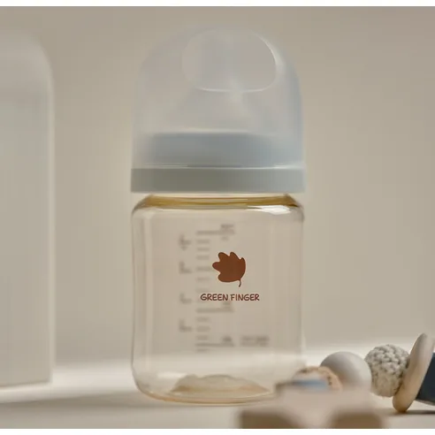 Green Finger Bebegrow PPSU Feeding Bottle Twin Pack (Bottle Only) - Cream+Beige 160ml Set - Image 5