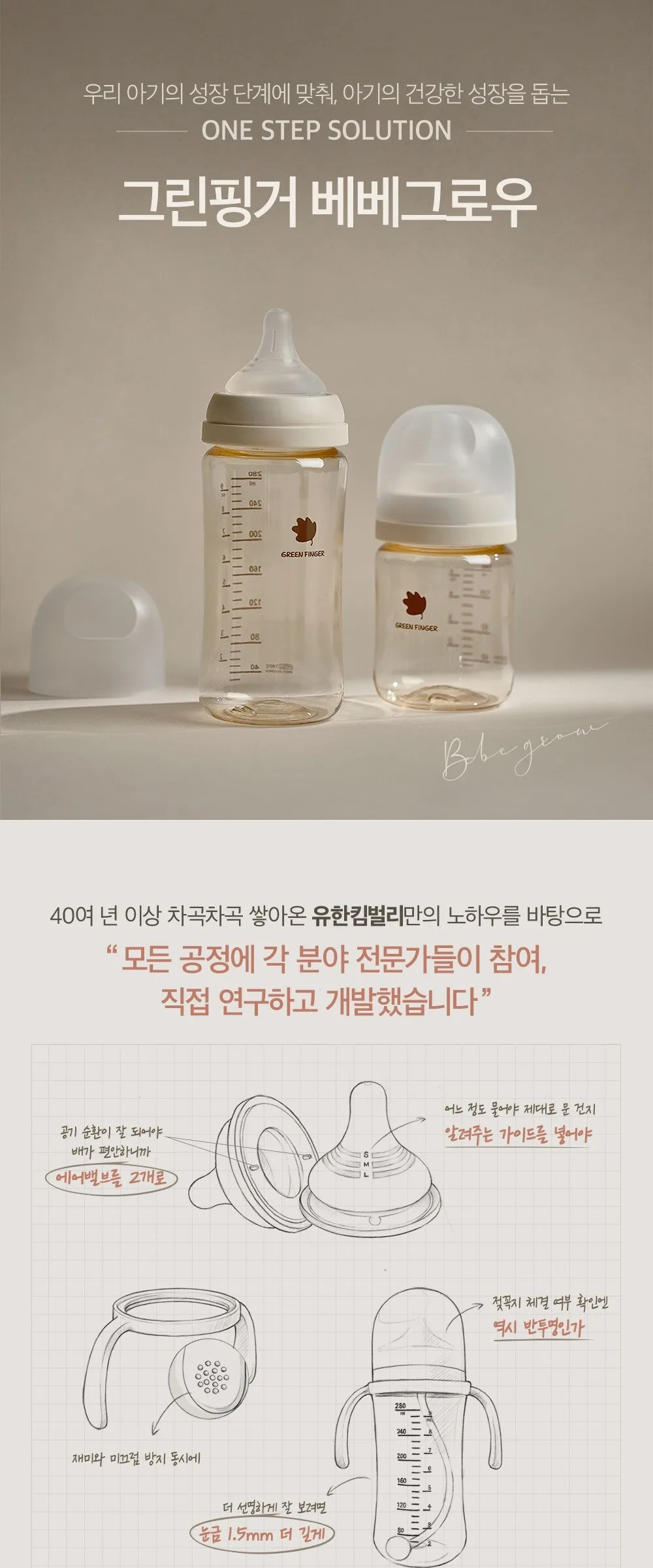 Bebegrow PPSU No-Nipple Baby Bottle Twin Pack Detail