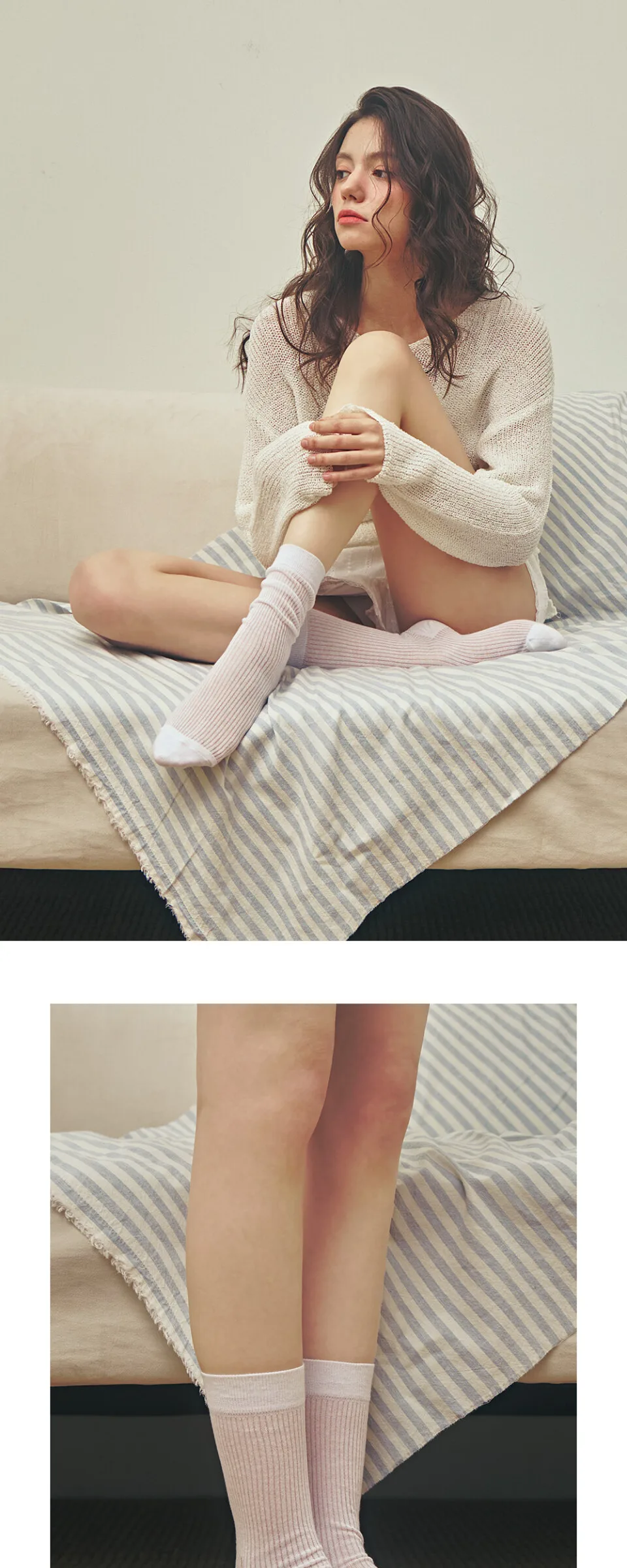 Biarritz Bongbong See-Through Socks 3PACK (2 Colors) - Renewal Ver. Detail