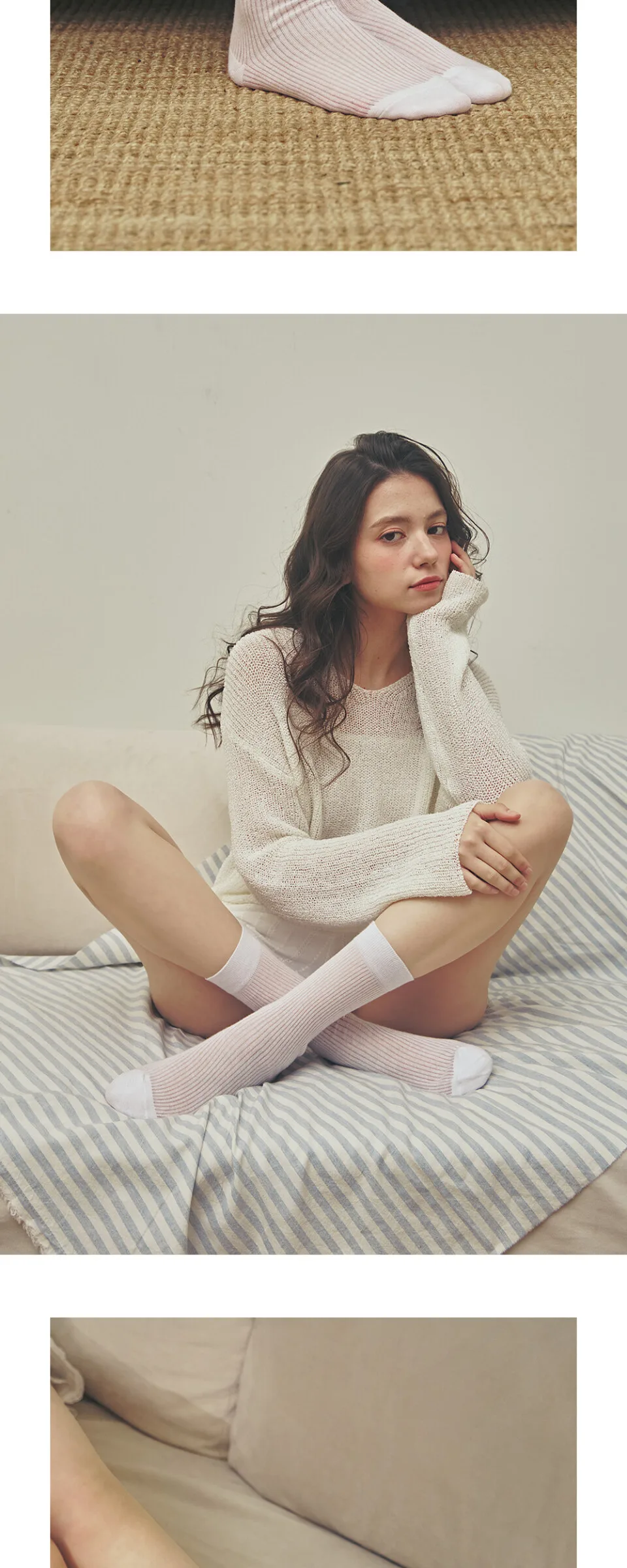 Biarritz Bongbong See-Through Socks 3PACK (2 Colors) - Renewal Ver. Detail