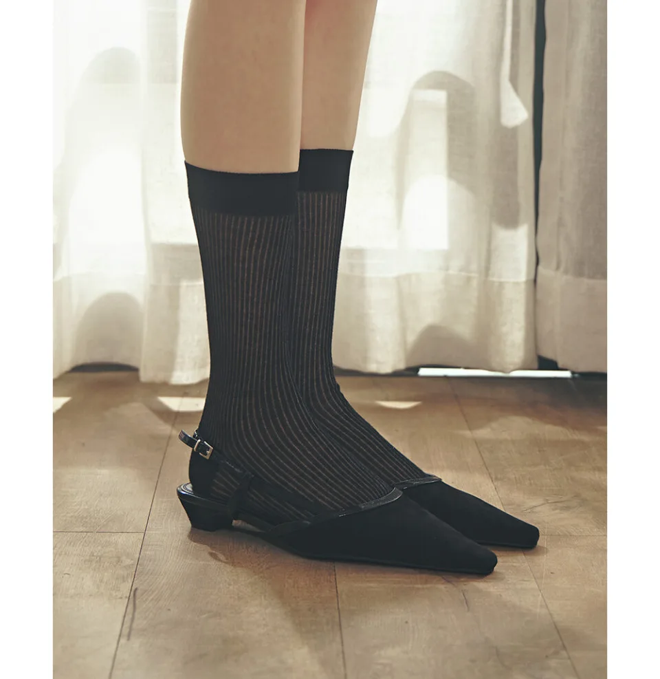Biarritz Bongbong See-Through Socks 3PACK (2 Colors) - Renewal Ver. Detail