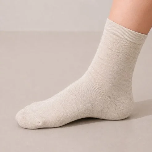 Brown Paper Premium Plain Mid-Calf Socks for Women 10 Pairs Made in Korea - Image 4