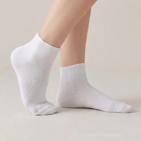 Brown Paper Premium Plain Banding Socks for Women 10 Pairs Made in Korea