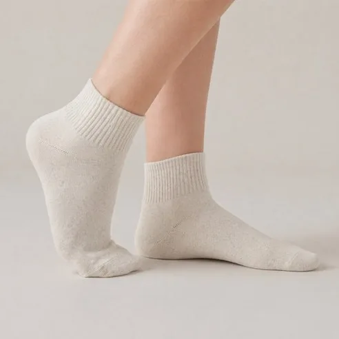 Brown Paper Premium Plain Banding Socks for Women 10 Pairs Made in Korea