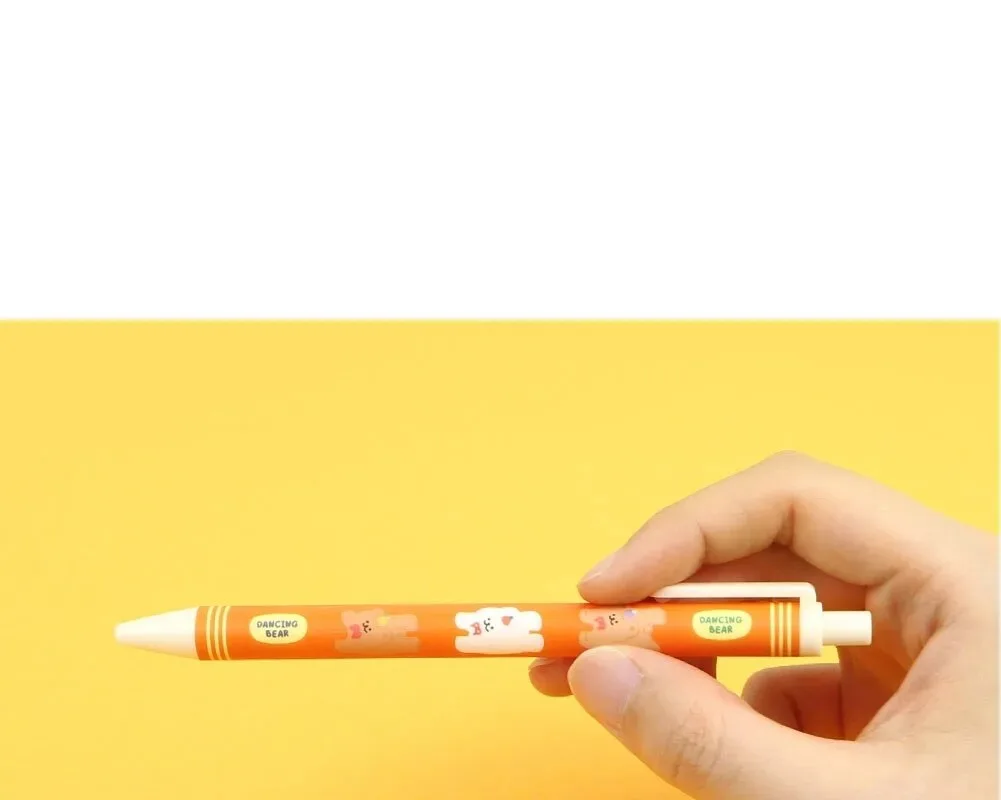PINKFOOT Dancing Bear Ballpoint Pen Set, 0.38mm, 10 Pieces, Mixed Colors Detail