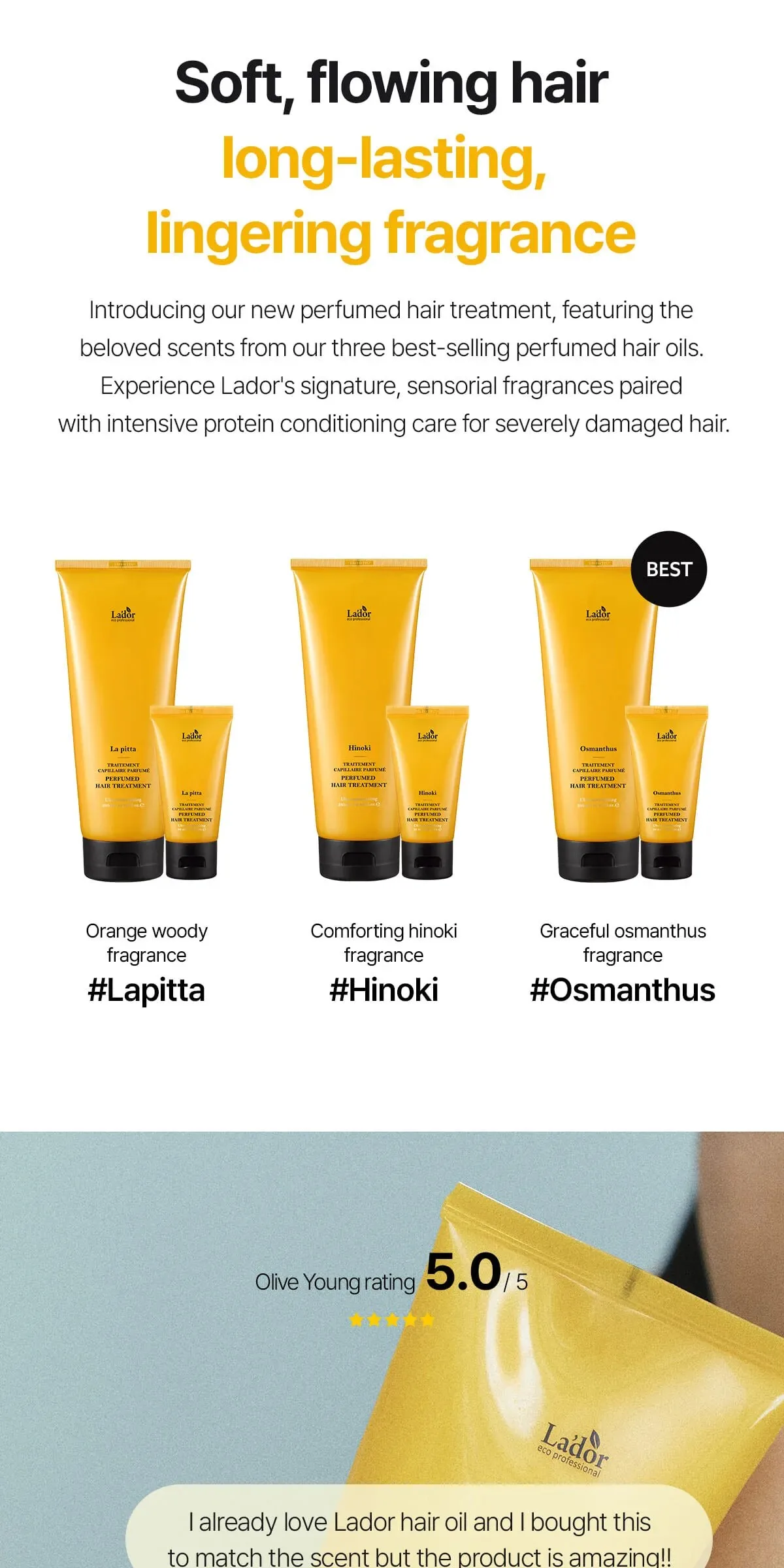LADOR Perfume Hair Treatment Osmanthus 380ml Detail