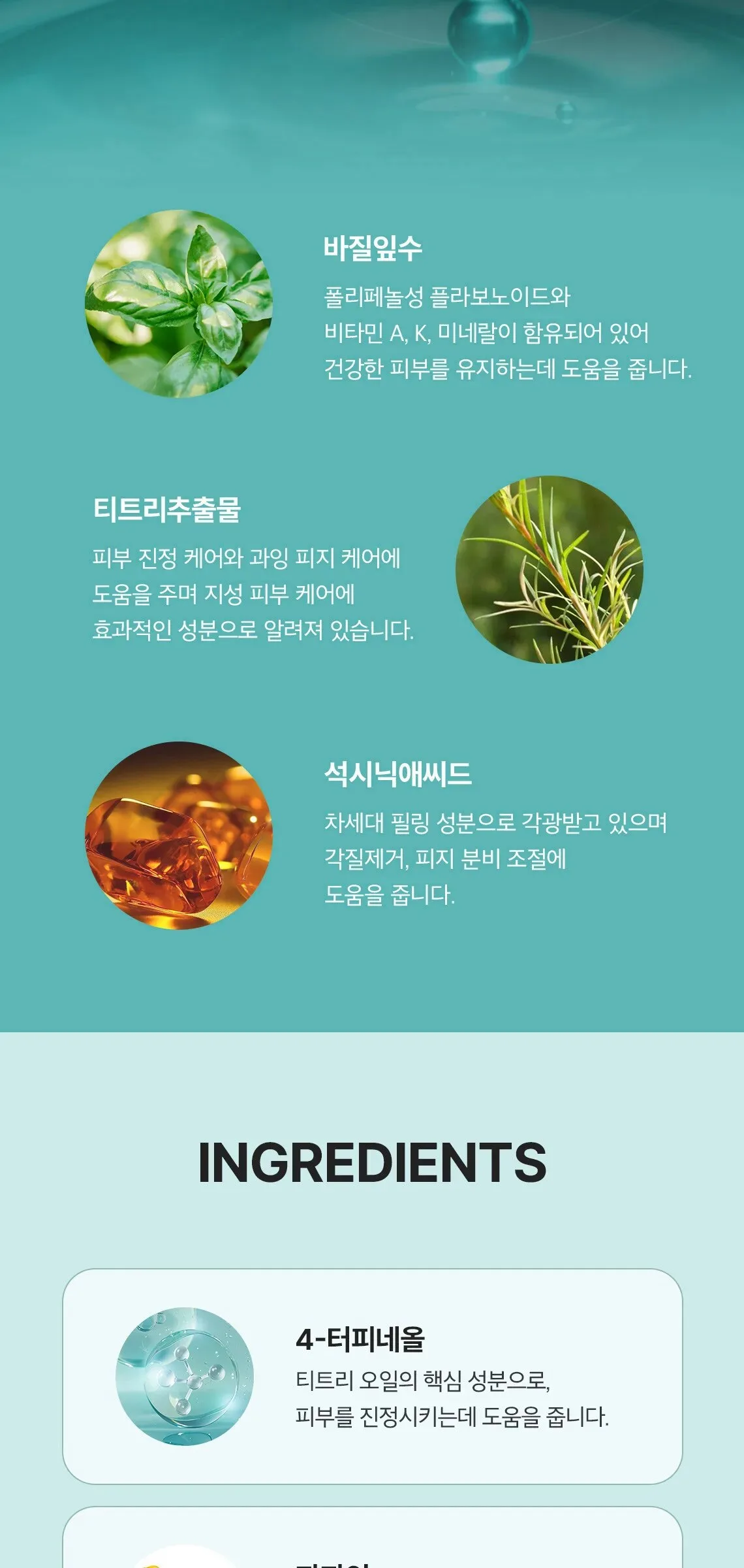 SKINFOOD Basil Teatreecinic Daily Mask 30 Sheets Detail