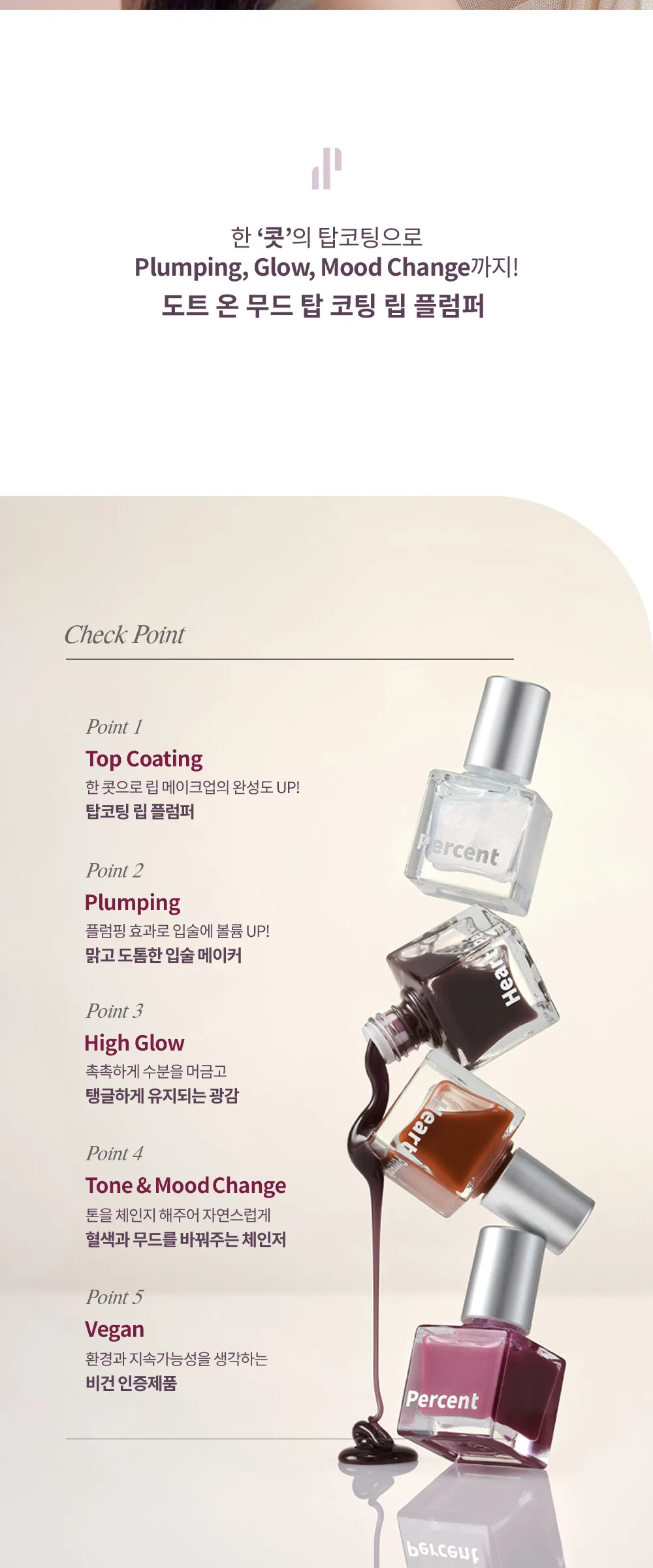 Heart Percent Dote on Mood Top Coating Lip Plumper 6.5g Detail