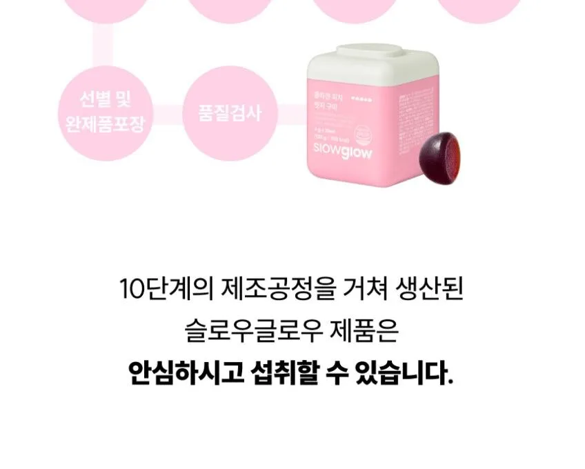 slowglow Peach Peach Collagen Gummy Collagen 30ea 120g Detail