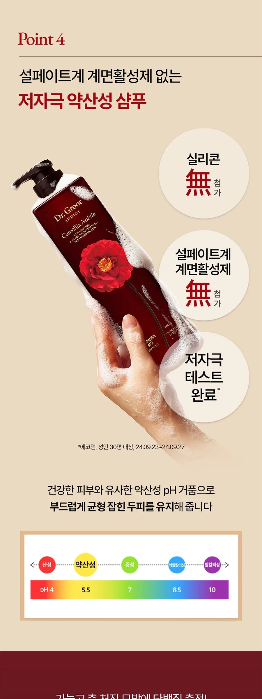 Dr. Groot Addict Camellia Nobile Hair Loss Care & 3D Volumizing Shampoo with Micro Protein 680ml Detail