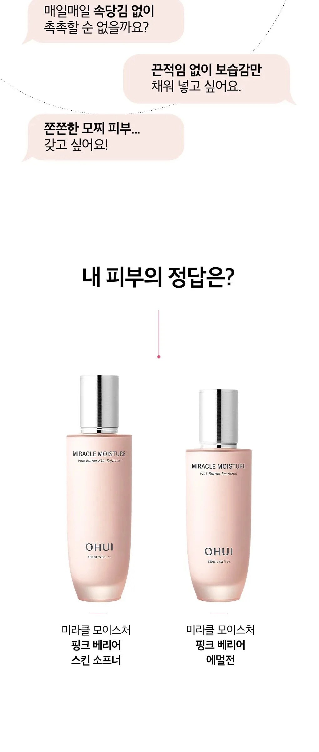 OHUI Miracle Moisture Pink Barrier Emulsion 130ml Detail