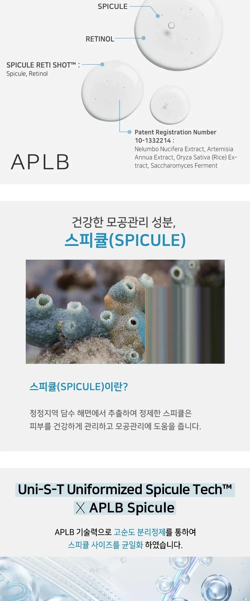 APLB Spicule Retinol Shot 180 Serum 40ml Detail