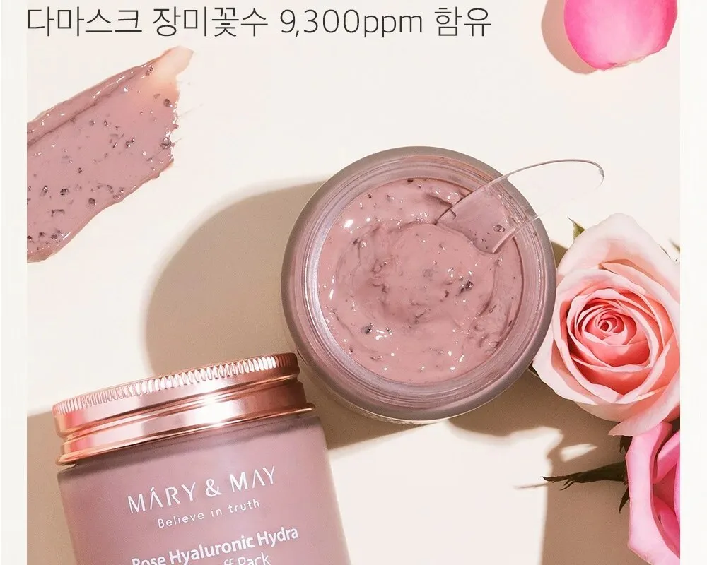 Mary&May Rose Hyaluronic Hydra Wash off Pack 125g Detail
