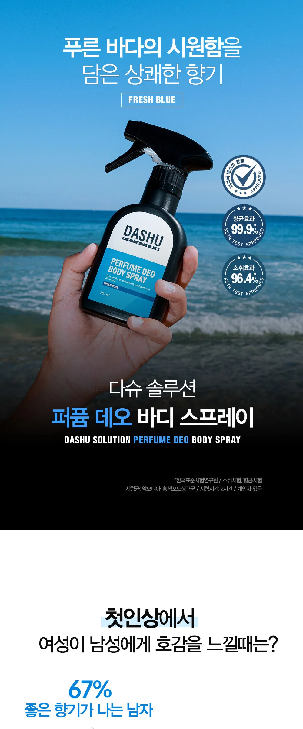 DASHU Solution Deo Body Spray Fresh Scent 200ml Detail