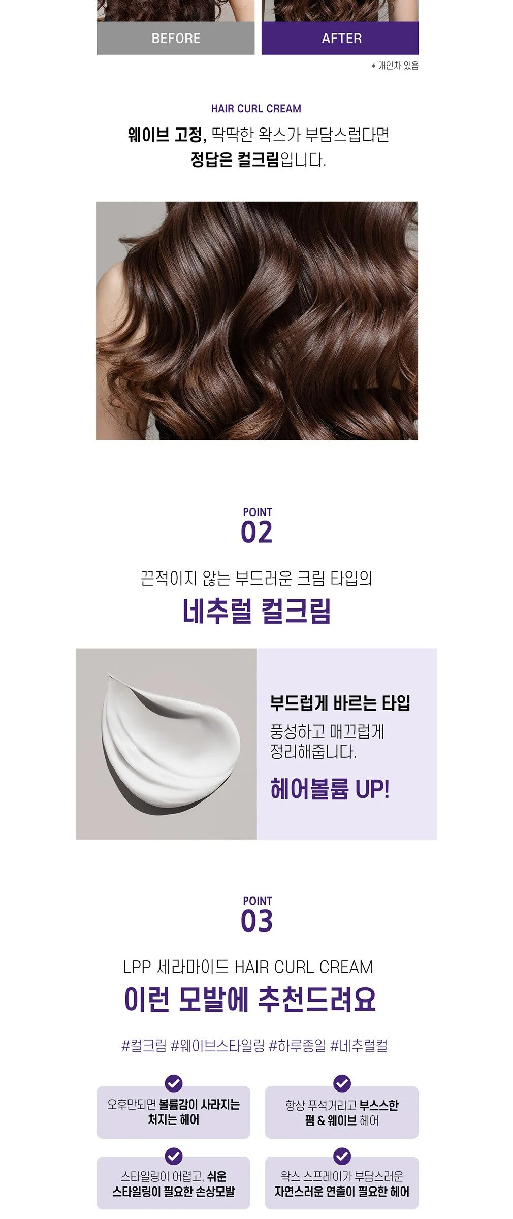 PARKJUN BEAUTY LAB LPP Ceramide Hair Curl Cream Soft Type 150ml Detail