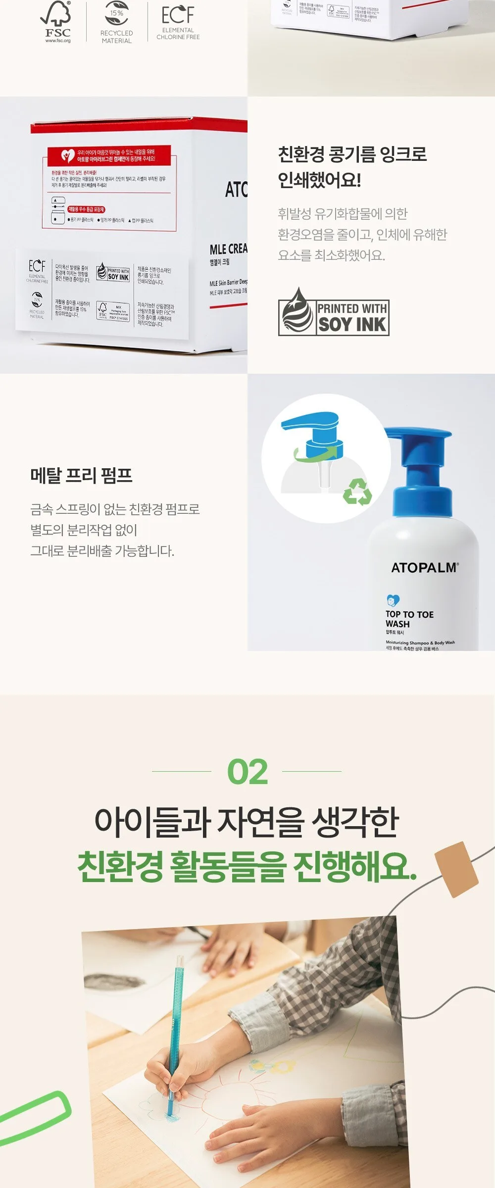 ATOPALM Baby Gift Set (3 types of cream + wash + soothing gel) Detail