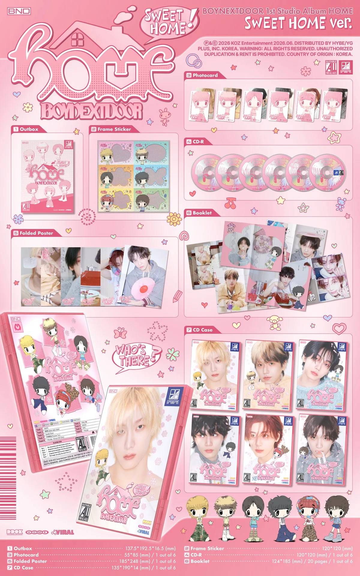 BOYNEXTDOOR 1st Studio Album HOME SWEET HOME Ver. Detail