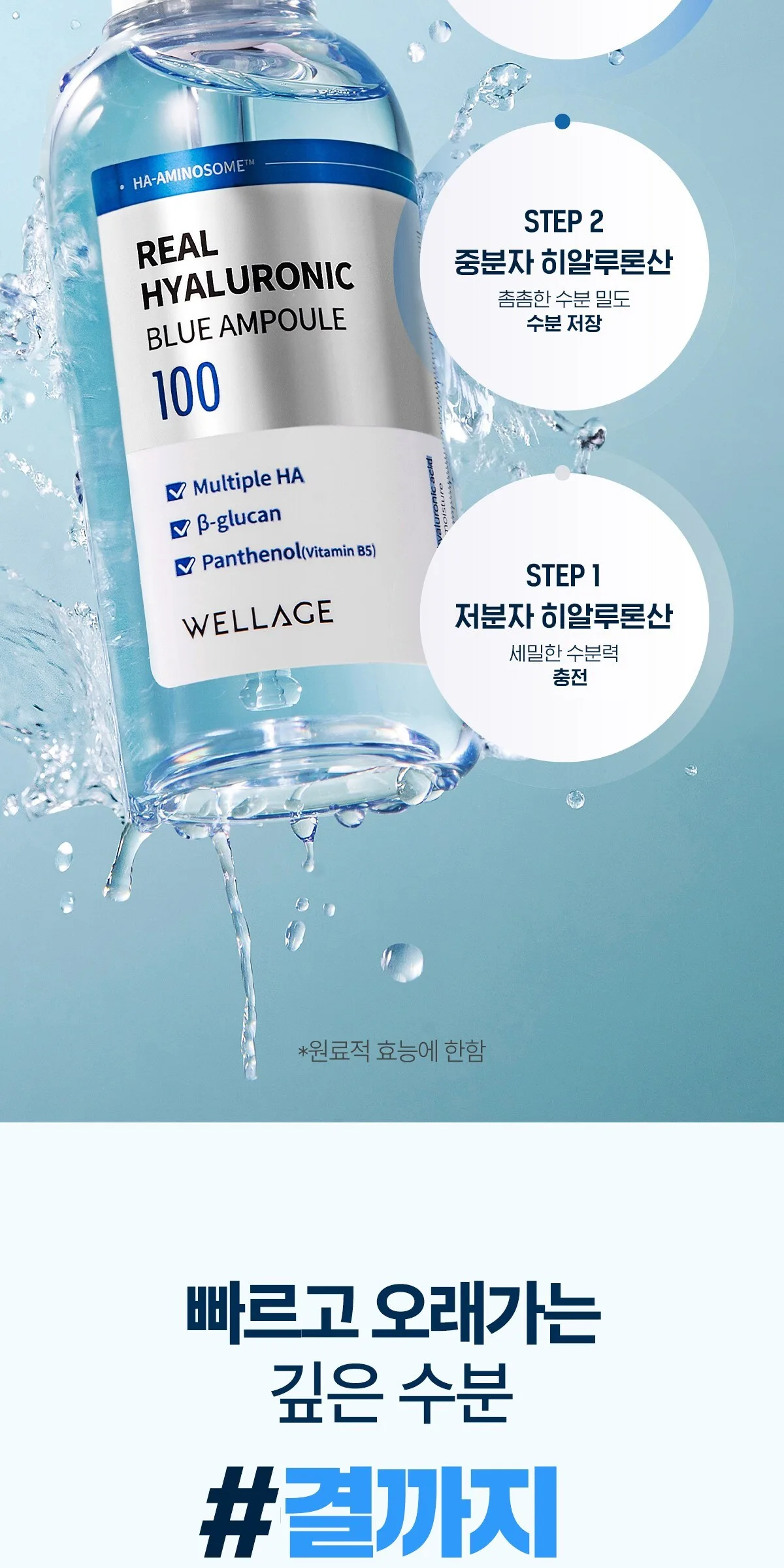 WELLAGE Real Hyaluronic Blue 100 Ampoule 75ml Detail