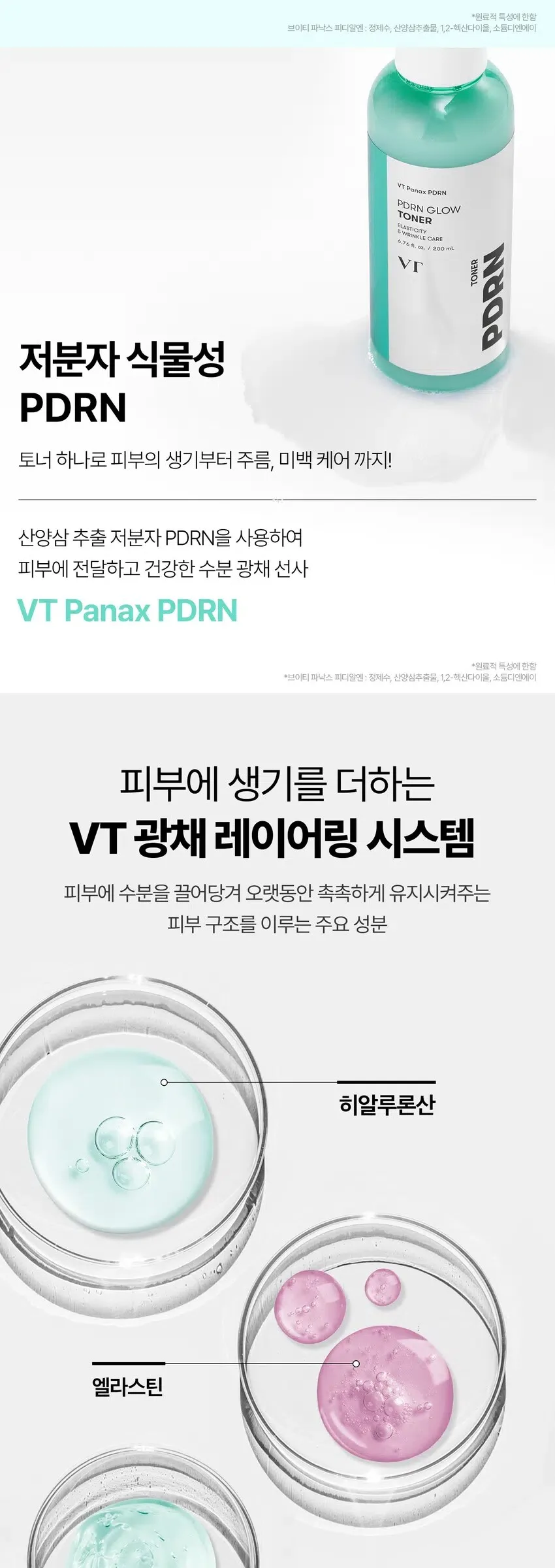 VT PDRN Radiance Toner 200 ml – Quick Moisture Recharge Detail